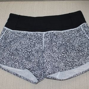 Floral Lululemon running shorts